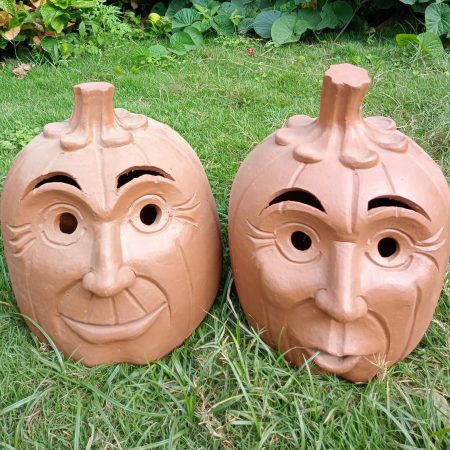 Terracotta Pumpkins - Set of 2